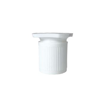پایه کابینتی استوانه ای شیار دار پلاستیکی سفید کد BL23 باربد