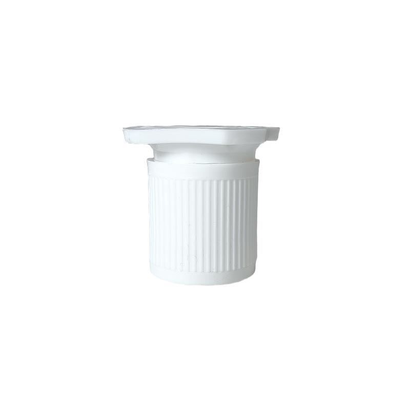 پایه کابینتی استوانه ای شیار دار پلاستیکی سفید کد BL23 باربد