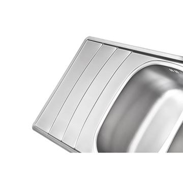 سینک ظرفشویی توکار راست 2044 ایلیا استیل