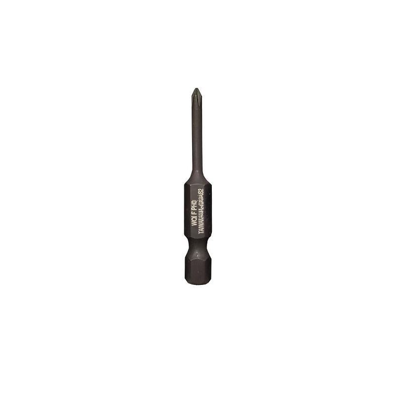 نوک پیچ گوشتی دریل یک طرفه چهارسو 5 سانت مشکی PH0 ولف WOLF-01