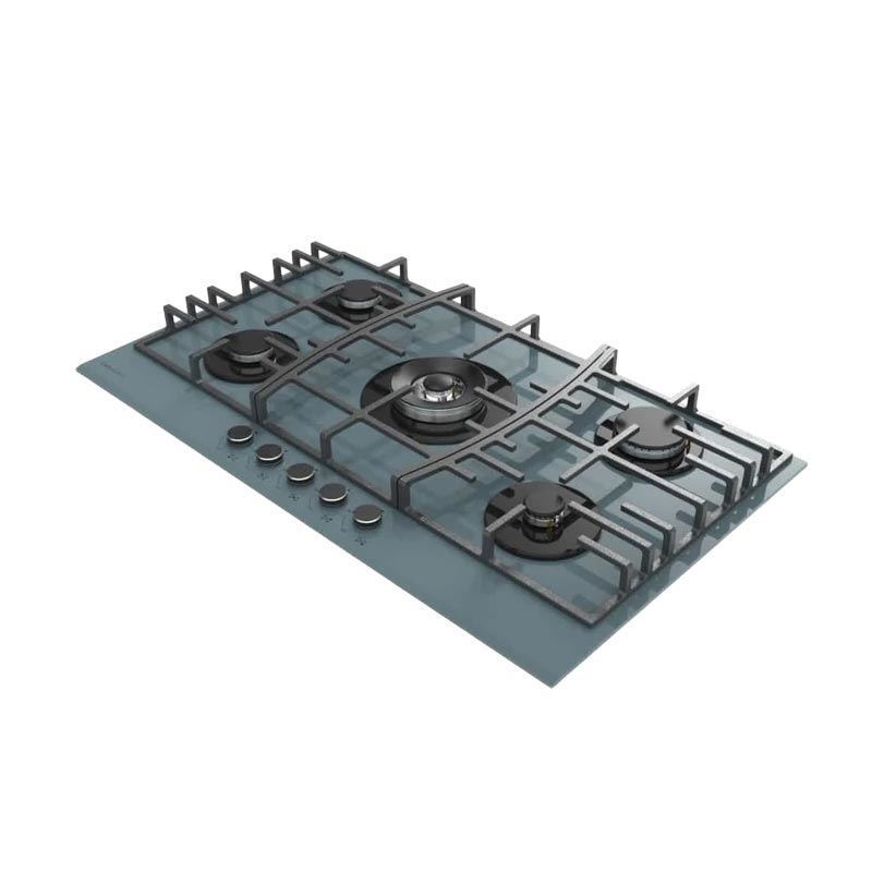 اجاق گاز 5 شعله شیشه ای طوسی مدل G564G دیموند DEEMUND