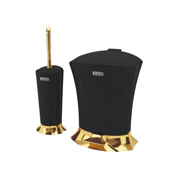 سطل و برس مشکی طلایی صبا SABA