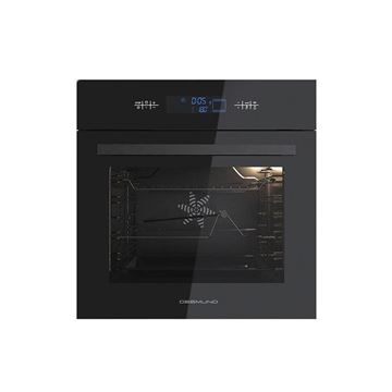 فر برقی تو کار شیشه ای J72 مشکی فریم استیل کد FE138 دیموند DEEEMUND