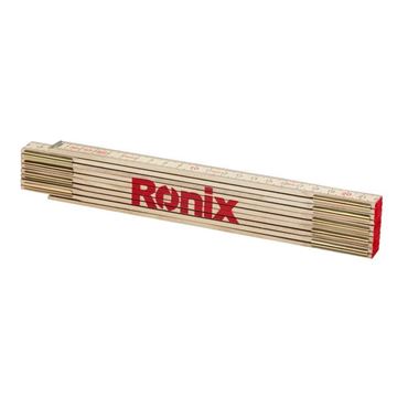 خط کش چوب تاشو 2 متری مدل RH-9715 رونیکس RONIX-01