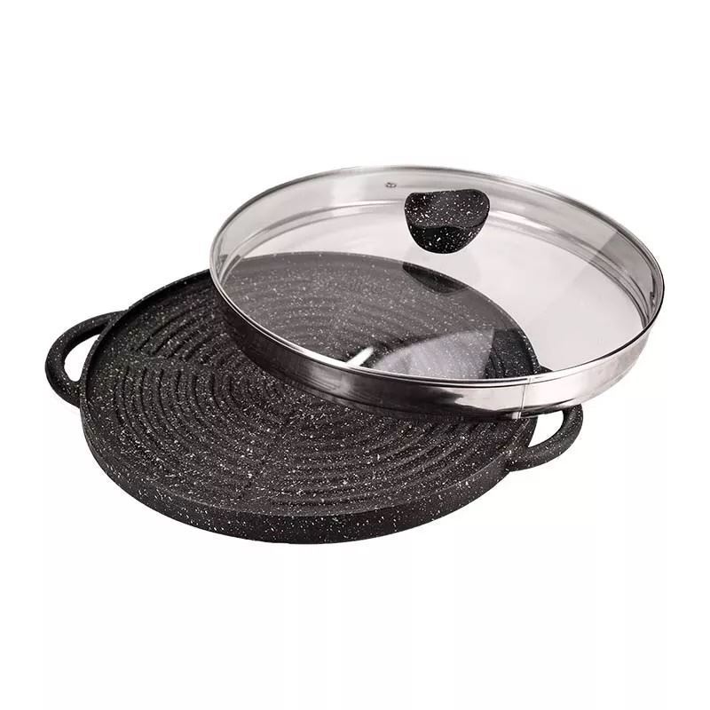 تابه چدن 34 اینچ DANIELI درب دار کد 0111 نالینو NALINO-01