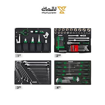 ست جعبه ابزار 137 پارچه 4 طبقه صفحه ABS کد GCZ-137A تاپ تول TOPTUL-02