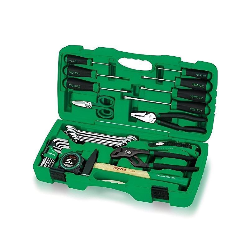 ست جعبه ابزار 30 پارچه خانگی سبز کد GAAI3001 تاپ تول TOPTUL-01