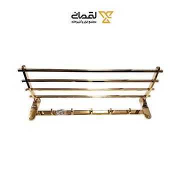 جا حوله آویز تاشو طلایی براق 60 سانت مدل C001-5A آتریسا SKY