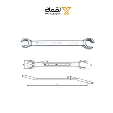 ست آچار چاکدار 5 عددی کد GAAT0502 تاپ تول TOPTUL-02