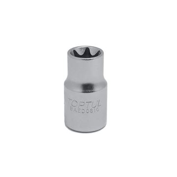 بکس تکی 1/4 اینچ کوتاه E (ستاره ای) 6 پر کد BAED08 تاپ تول TOPTUL-01