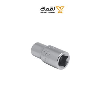 بکس تکی 1/4 اینچ کوتاه E (ستاره ای) 6 پر کد BAED08 تاپ تول TOPTUL-02