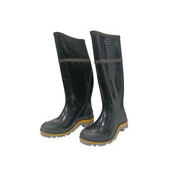 چکمه مشکی کف طوسی دور زرد البرز