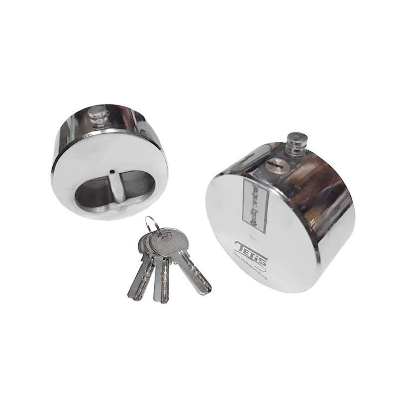 قفل گرد پشت بسته فولادی سایز 45-80 کد D-125 تتیس TETIS
