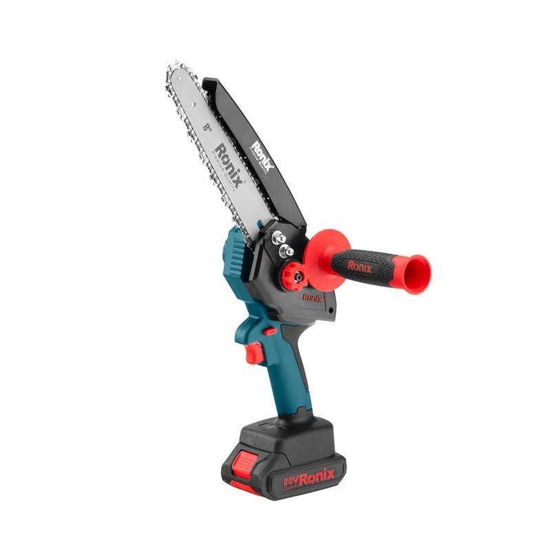 اره زنجیری شارژی براشلس ۲۰ سانتی‌متر ۲۰ ولت مدل ۸۶۵۸ رونیکس RONIX