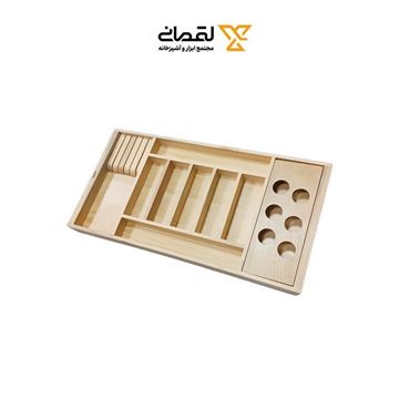 جا قاشق چنگال چوبی 90 خودرنگ صدرا