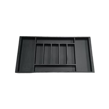 جا قاشق چنگال چوبی 90 مشکی صدرا