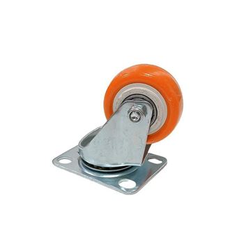 چرخ 50 گردان نارنجی پایه کروم