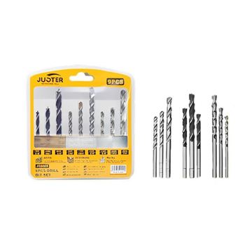 ست مته ۹ عددی آهن چوب دیوار کد 58009 جاستر JUSTER