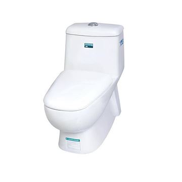 توالت فرنگی مدل یک تیکه پارمیس سیم لس سفید ساده گلسار GOLSAR-01