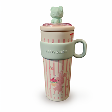 فلاسک راه راه عروسکی سبز کد X-257W