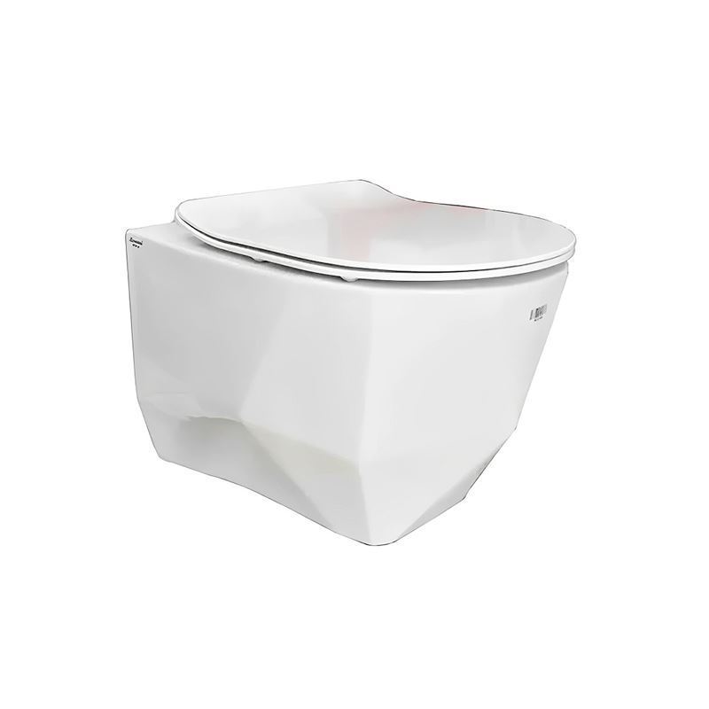 توالت فرنگی وال هنگ مدل سونیا 52 سفید ساده مروارید MORVARID-01