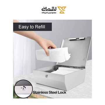 مخزن دستمال کاغذی (جا دستمال فله) استیل GTY-K40-02