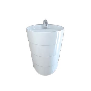 سنگ روشویی مدل وینر نیم پایه سفید ساده گلسار GOLSAR-01