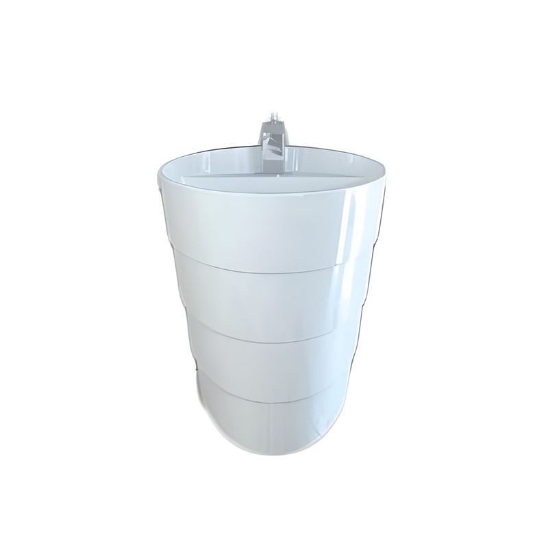 سنگ روشویی مدل وینر نیم پایه سفید ساده گلسار GOLSAR-01