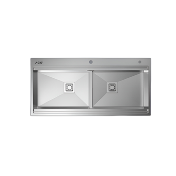 سینک ظرفشویی استیل  با جا مایع کد SD02 آکو ACO-01