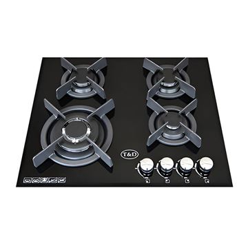 اجاق گاز شیشه ای برقی 4 شعله مدل TD175E تی اند دی T&D-01