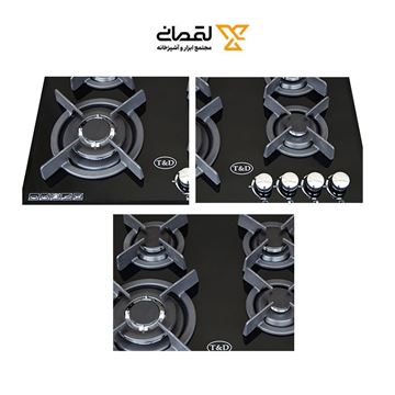 اجاق گاز شیشه ای برقی 4 شعله مدل TD175E تی اند دی T&D-02