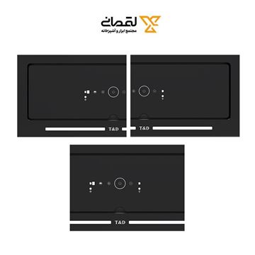 هود شیشه ای 70 سانت مشکی مخفی مدل TD65S تی اند دی T&D-02