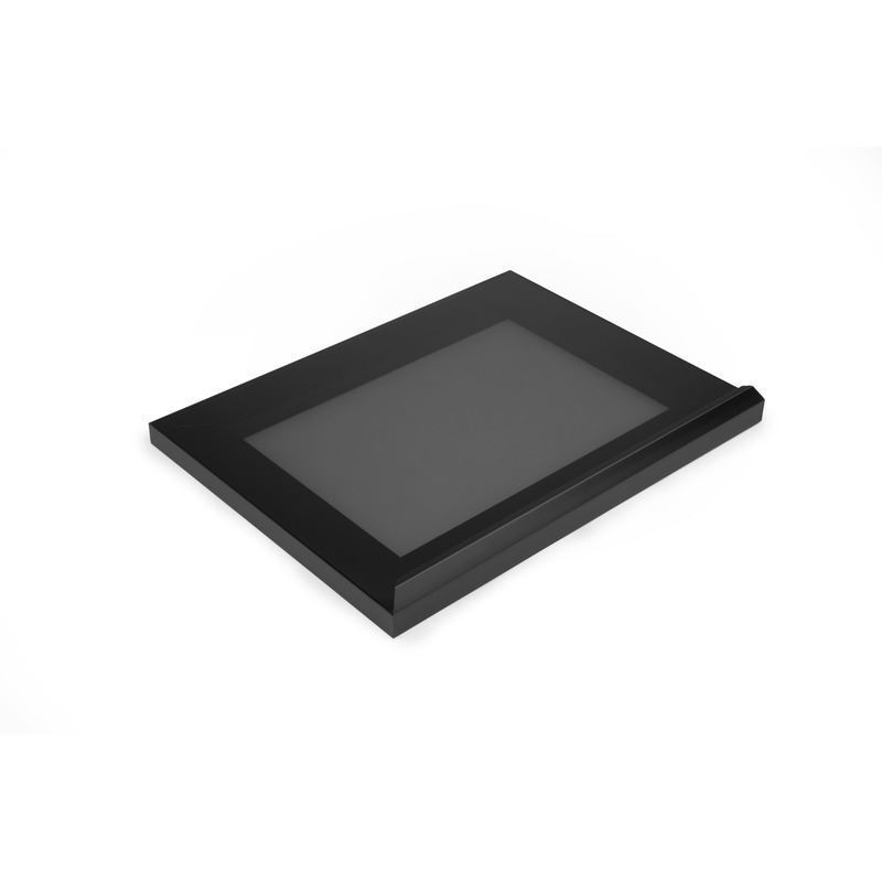 پروفیل شیشه فریم لس ساده مشکی مدل آرینا نایس NICE