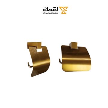 جا دستمال کاور دار طلایی مات B16 مدل 1645میلوکس-02