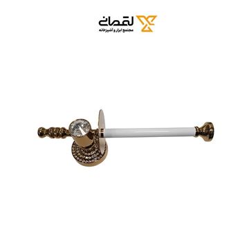 جا دستمال کوتاه سفید طلایی مدل شلوی نگین 6142 میلوکس-02