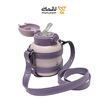 تصویر  فلاسک نی دار کپل کاور چرم 480 میل کد XDFW876 یاسی