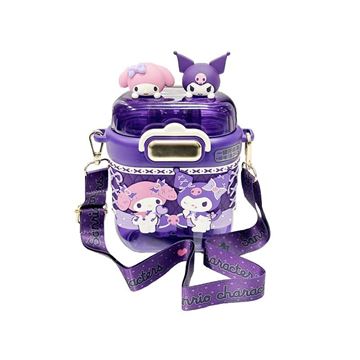 تصویر قمقمه کرومی ملودی بنفش کد 3217