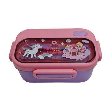 تصویر ظرف غذا یونیکورن صورتی کد ZY-3817