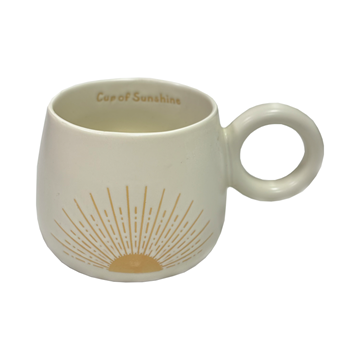 تصویر ماگ دسته گرد خورشید سفید 440 میل