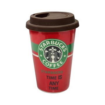 تصویر ماگ جعبه دار طرح قرمز استارباکس STARBUCKS