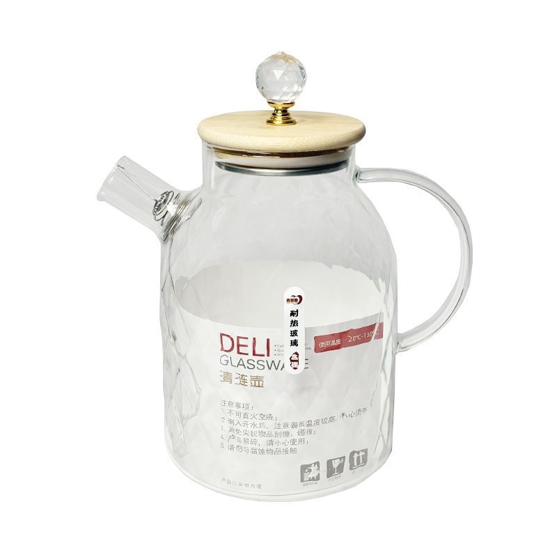 تصویر  قوری طرح دار در چوبی 1600 میل DELI