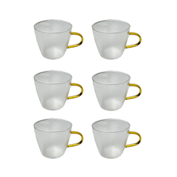 تصویر کوپ پیرکس 6 تایی طرح دون دون شیپوری دسته عسلی 110 میل